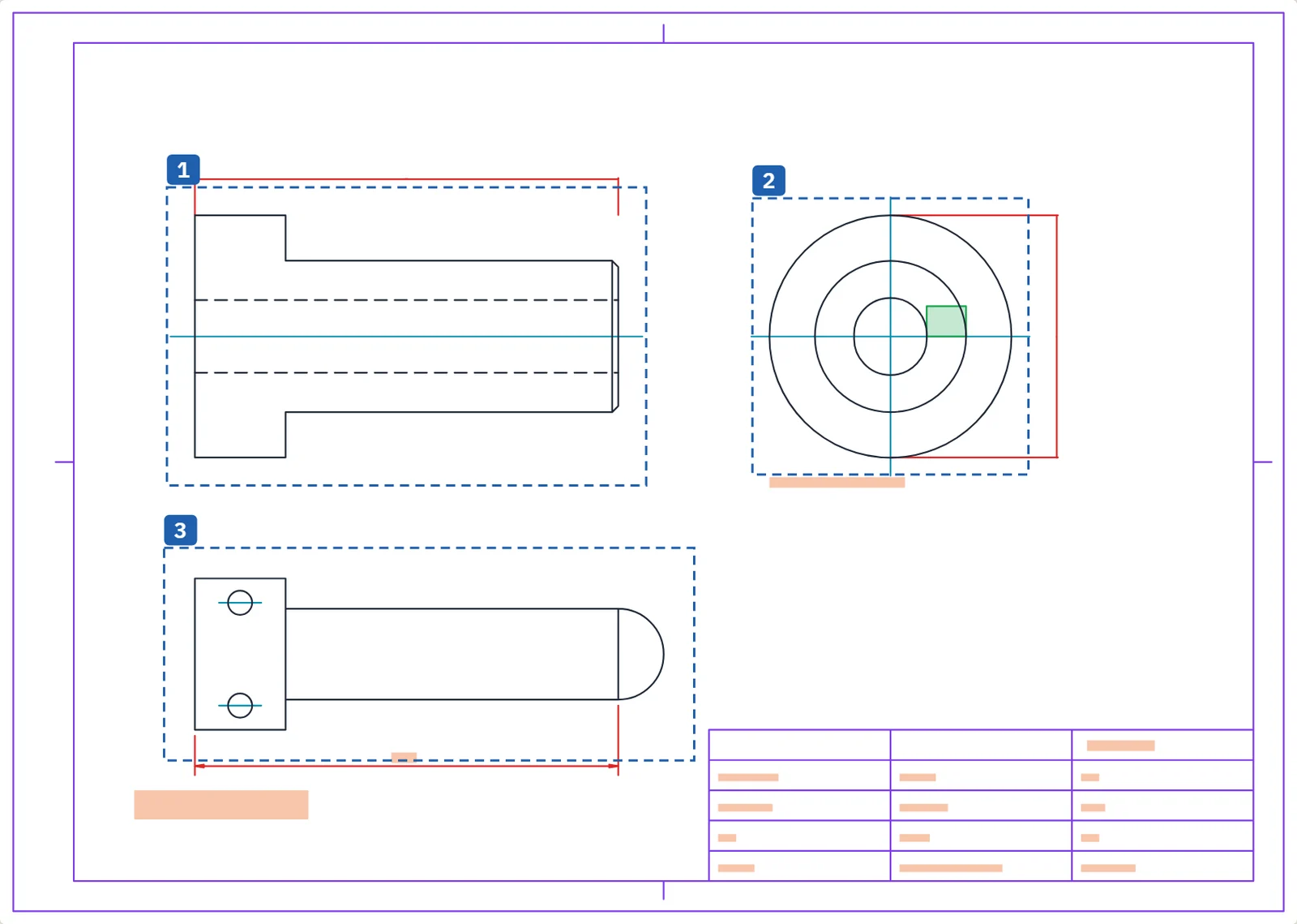 Disegno tecnico DXF originale con quote, testi e cartiglio